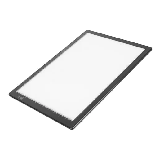 Caja de Luz con Visor de Diapositivas, Escáner de Caja de Luz A4 con 3 Niveles de Brillo Ajustables, Alimentación USB, Almohadilla de Luz A4, Almohadilla LED para Calcar Arte