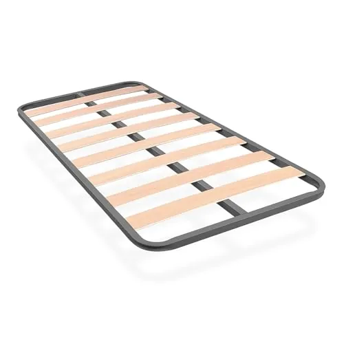 amuéblate online - Somier de Láminas Estructura 30x30mm Sin Patas, Estabilidad y Robustez, Tubo Acero 30 x 30 mm, Pintura Epoxi Gris, 90x190
