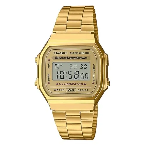 Casio Reloj A168WG-9EF Unisex Dorado Acero Calendario