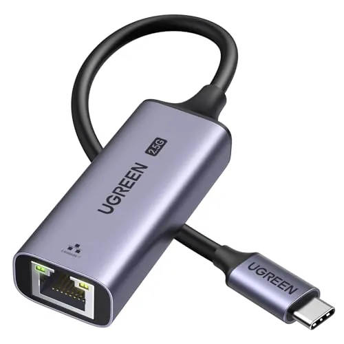 UGREEN Adaptador USB C a Ethernet 2.5G RJ45 Aluminio 2500Mbps LAN