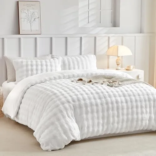 Tokokimo Funda Nordica Franela Cama 150, Funda Nordica 220x240cm, Blanco