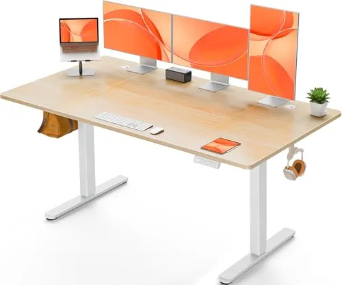 ErGear Escritorio Elevable Eléctrico, 140x70cm, Natural