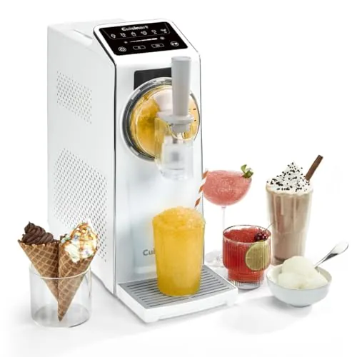 Cuisinart Frost Fusion® - Bebidas congeladas y helado suave en 1 | 6 programas | Granizados, cócteles, frappé, vino congelado, sorbete y helado suave | Sin hielo | Listo en 25 min | Autolimpieza