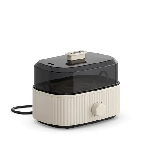 Princess Hervidor de Huevos, Capacidad 6 Huevos, 300W, Medidor para Cocción Suave/Media/Dura, Apagado Automático, Libre de BPA, Tapa con Vapor, Fácil de Limpiar, 262047