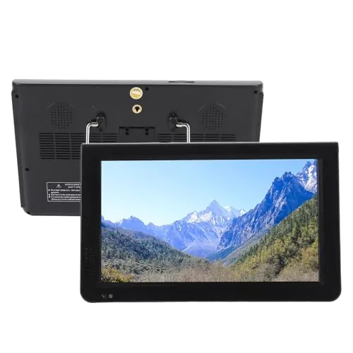 TV Digital Portátil de 10 Pulgadas, TV Pequeño con Pantalla LED HD, ATV/sintonizador Digital, Batería de 4000 MAh y Soporte de Tarjeta USB/SD para Uso Interior y Exterior