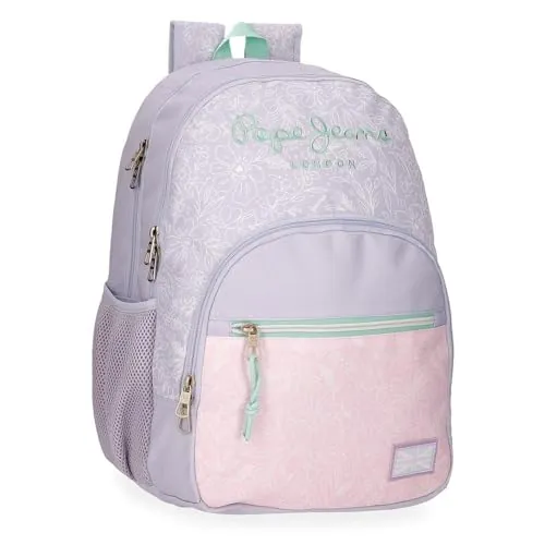Pepe Jeans Renata Mochila, Morado, Portatil 15,6 pulgadas