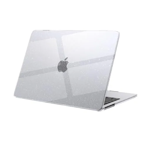 eleger Funda Compatible con MacBook Air 13 Pulgadas M5 A3449 M4 A3240 M3 A3113 M2 A2681, lanzada en 2026 2025 2024 2022, Carcasa rígida para Mac Book Air 13,6", Brillante Transparente
