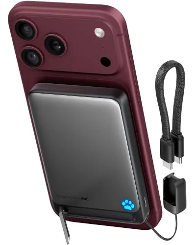 INIU 45W Power Bank, Fino 10000mAh Inalámbrico Magnético Batería Externa