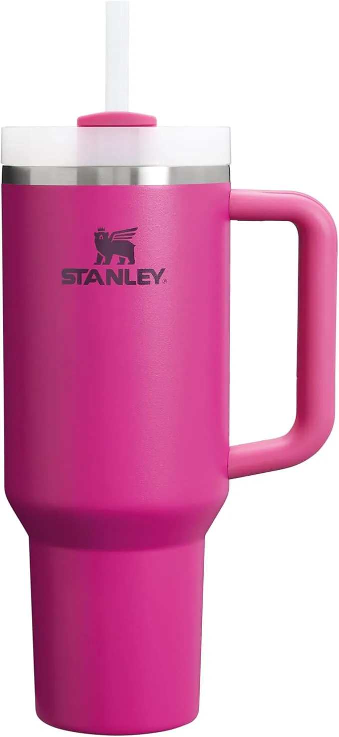STANLEY Quencher H2.0 FlowState Tumbler 1.2L - Termo Conserva el Frío 11 Horas - Helada Durante 48 Horas - Botella Agua Acero Inoxidable - Taza Termica - Vaso Termico Sin BPA - Fuchsia