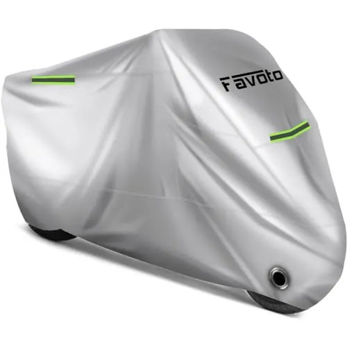 Favoto Funda para Moto Impermeable Exterior Anti-UV 210D Oxford XXL