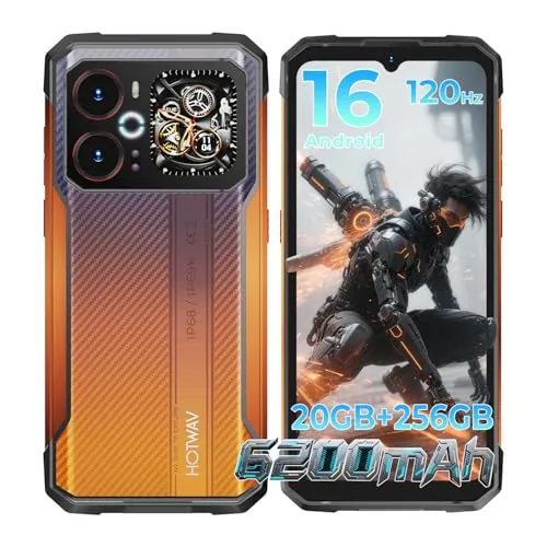 HOTWAV Cyber 18 Movil Irrompible Android 16, 20GB RAM+256GB ROM