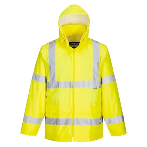 Portwest Chubasquero De Alta Visibilidad, Tamaño: M, Color: Amarillo, H440YERM