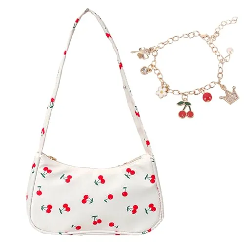 FOSDICK Bolso Niña, Bolsos Para Niñas, Bolso Bandolera, Bolsos de Hombro Pequeños, Mini Bolso Y2k, Bolso Pequeño para Niña Mujer, 23x13x7cm