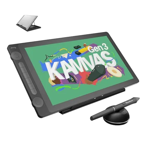 HUION Kamvas 16 Gen3 Tableta Gráfica con Pantalla, 2.5K QHD
