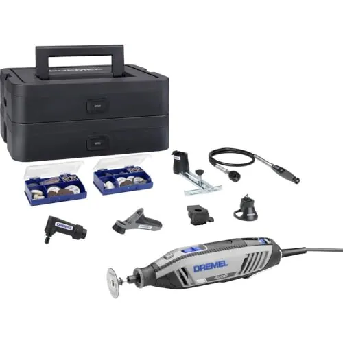 Dremel 4250 Multiherramienta 175W, Velocidad 5.000–35.000RPM, Kit Multiherramienta con 6 Complementos, 1 maletín Platinum BOX, 128 accesorios