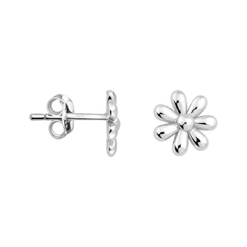 SOFIA MILANI - Pendientes para Mujeres en Plata de Ley 925 - Pendiente de Botón de Flor - E0053