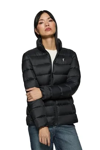 Polo Club Chaqueta Ultralight de Mujer Azul Marino con bordado y cierre Cremallera - Abrigo Invierno