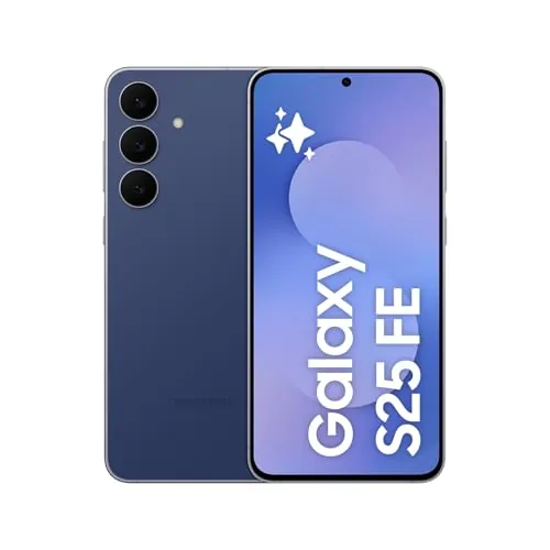 Samsung Galaxy S25 FE 512GB, Teléfono Móvil con IA, Marco Ligero 7,5mm, Pantalla FHD+ 6,7", Cámara 50MP, Exynos 2400, 8GB RAM, Garantía Fabricante 3 Años + 1 Año Extra, Azul Marino (Versión Española)