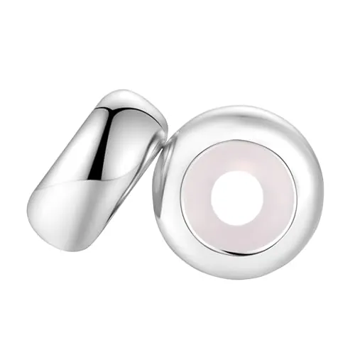 Nazaz 2PCS Espaciadores Abalorios 925 de Plata de Ley de Goma del Charm Stopper, Charm Separadores para Pulsera de Abalorios Tope Compatibles con Pulseras Europeas Pan do ra