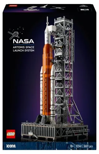 LEGO Icons Sistema de Lanzamiento Espacial Artemis de la NASA 10341 | Set para adultos, maqueta de cohete con cápsula orión, decoración del hogar y la oficina, regalo de cumpleaños, 3601 piezas
