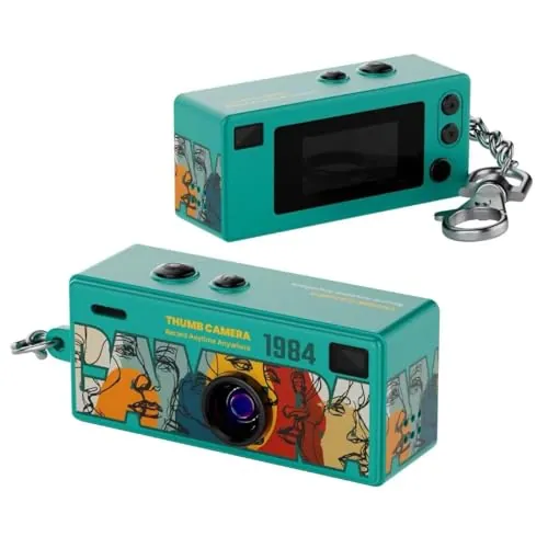 Camara de Fotos Digital Compacta, Maquina Fotografia Digital FHD 1080P, Cámara Pequeña con Tarjeta TF de 32 GB, Llavero Retro con Cámara Fotos Niños (Verde)