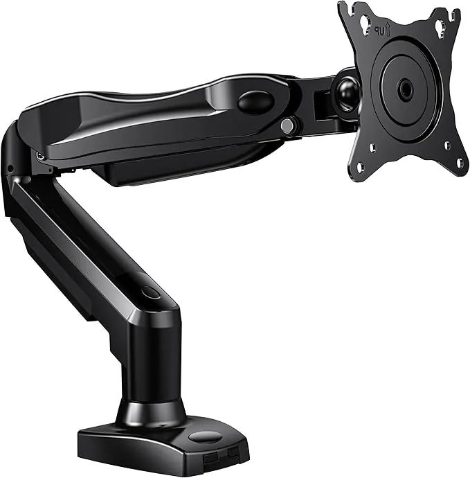 HUANUO Soporte Monitor Escritorio para Pantallas 13-32 Pulgadas, Brazo Monitor hasta 9 kg, Monitor Arm Ergonómico con Inclinación, Giro y Rotación 360°, Altura Regulable, VESA 75x75/100x100