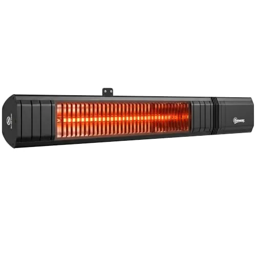 Outsunny Calefactor por Infrarrojos Terraza 2000 W, IP65, 9 Niveles Calor