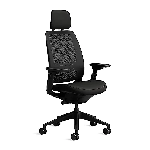 Steelcase Silla ergonómica: Series 2, Soporte Lumbar, reposa Cabeza, Ónix