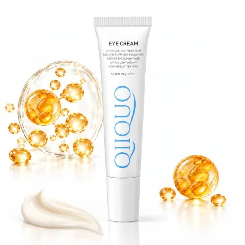 Contorno de Ojos con Retinol, Péptidos y Cafeína, 4% Niacinamida y 3 Ceramidas para Ojeras, Bolsas, Líneas de Expresión y Arrugas, Hidratante para Piel Sensible, Sin Perfume, Textura Ligera