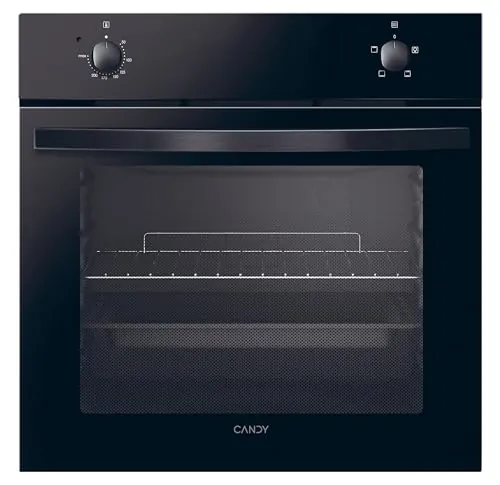 Candy Idea FIDC N100, Horno Eléctrico, 70L, 1 Bandeja y 1 Rejilla, Limpieza Aquactiva, 4 Funciones, 2 Mandos Mecánicos, Puerta Doble Cristal, Negro