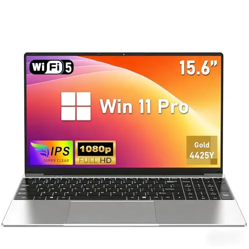FUNYET 2026 Nuevo Laptop de 15,6 Pulgadas Ordenador Portátil, 16 GB de RAM y 256 GB de SSD, Pentium Gold 4425Y Portátil,IPS FHD 1920 x 1080 Notebook,5000 mAhWiFi5
