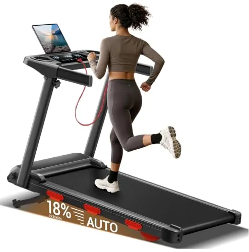 LONTEK Cinta de Correr con Inclinación Automática,1-12 km/h
