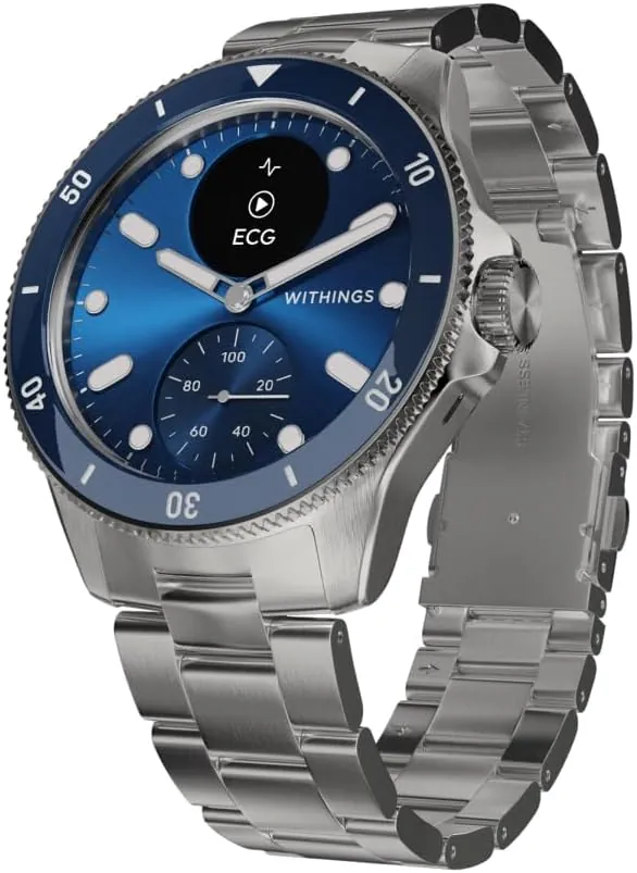 WITHINGS ScanWatch Nova, Reloj Inteligente de Salud cardíaca para Hombre y Mujer: ECG, SpO2, Control de la Temperatura, del sueño, la Salud respiratoria y el Ciclo, autonomía de 35 días, iOS y Android