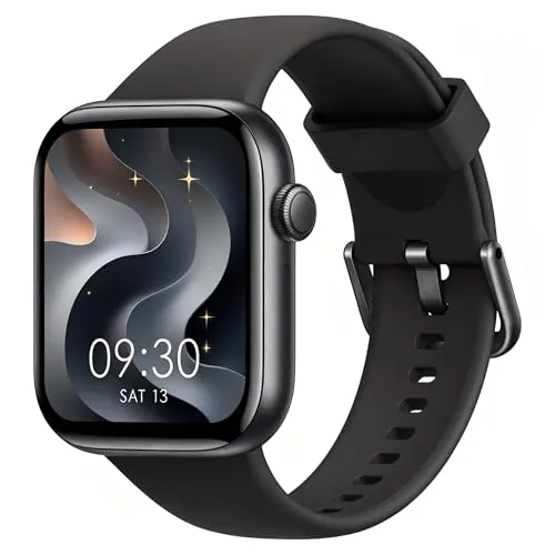 AOYBWK Reloj Inteligente Mujer Hombre, 1.85" Smartwatch con Llamadas Bluetooth, 140+ Modos Deportivos con SpO2/Pulsómetro/Monitor de Sueño/Podómetro, Impermeable IP68 para Android iOS