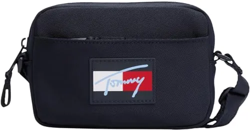 Tommy Hilfiger Bolso bandolera Infantil Unisex Script Flag con logotipo, Azul (Space Blue), Talla Única