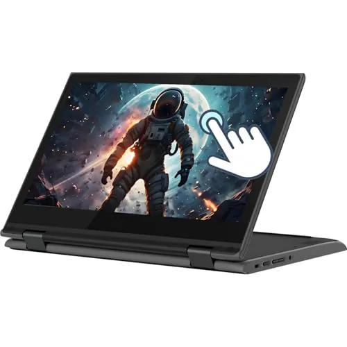 Lenovo Ordenador portátil Chromebook 300e 2 en 1 con pantalla táctil, 11,6 pulgadas (1366 x 768), Intel Celeron N4020, 4 GB de RAM, 32 GB SSD, teclado japonés, Chrome OS (reacondicionado)