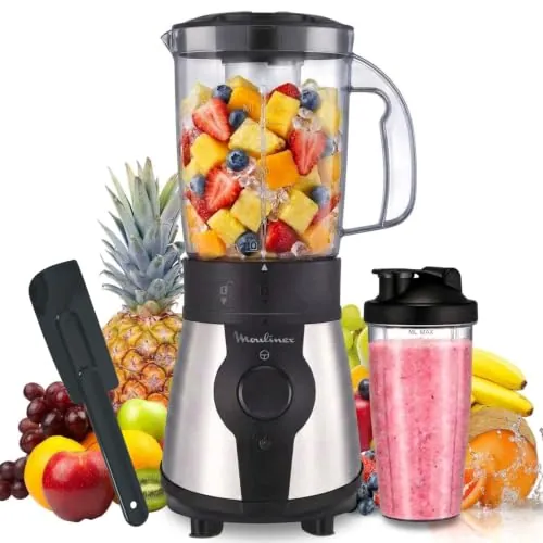 Moulinex Blend & Go, Batidora de vaso de 300W, Jarra de 1,3 L