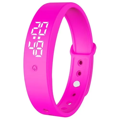 Pulsera con alarma vibratoria, reloj despertador silencioso para personas que duermen mucho, pulsera con alarma impermeable recargable con recordatorio de vibración para hombres y mujeres, decoración