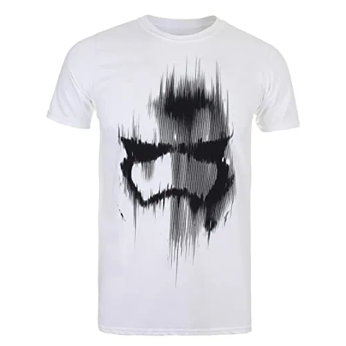 Star Wars Camiseta Trooper Mask Hombre, Blanca, Talla XXL del Reino Unido
