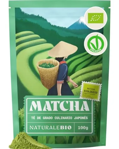 NaturaleBio Matcha Japonés de Grado Culinario Bio en Polvo para Repostería