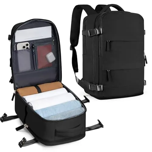 SZLX Mochila Viaje Cabina Avion 40x30x20 Mujer Ryanair Equipaje de Mano 40x30x20 Vueling Wizzair Mochila Viaje Bolsas de Viaje Easyjet para Portatil 14 pulgadas Hombre con compartimento zapatos