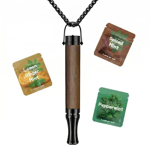 CARITATE Collar de Respiración, Resistencia Ajustable, Transpirable Filtrado Reutilizable con Aromaterapia Almohadillas Núcleo de Algodón Sabor de Frutas, Perfecto para Relajación Diaria