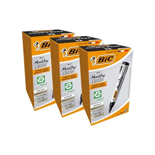 BIC Marking 2000 ECOlutions Rotuladores Permanentes Negro Punta Media