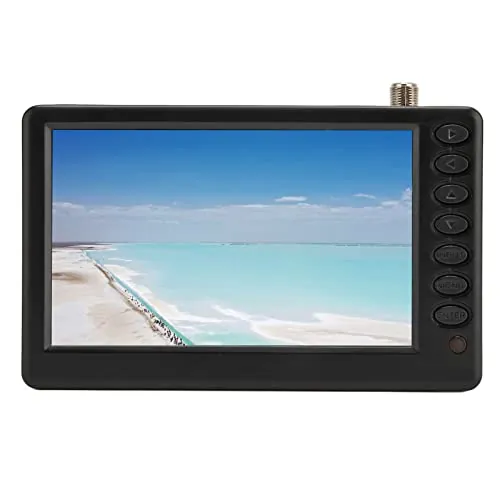TV Portátil de 5 Pulgadas Recargable 1080P Mini Televisión Digital Enchufe de la UE