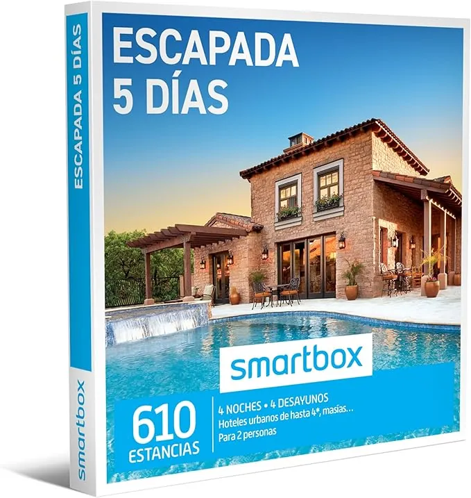 Smartbox - Caja Regalo Amor para Parejas - Escapada 5 días - Ideas Regalos Originales - 4 Noches con Desayuno para 2 Personas