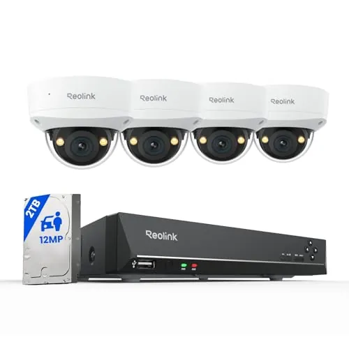 Reolink Sistema PoE 12MP 4 cámaras Exteriores IK10, Modelo RLK8-1200V4