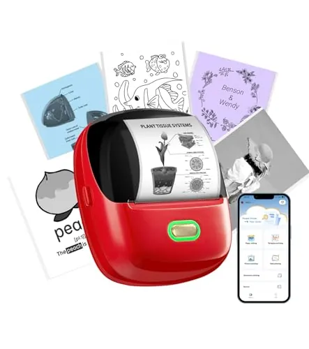 ORGSTA S002 Etiquetadora Adhesivas Bluetooth Mini Impresora Etiquetas