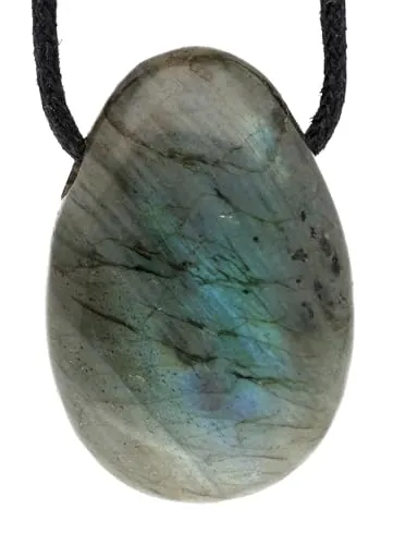 Lebensquelle Plus Colgante de gota de labradorita | colgante de gota de piedra perforada con cinta de algodón | colgante de piedras preciosas, Algodón, Labradorita
