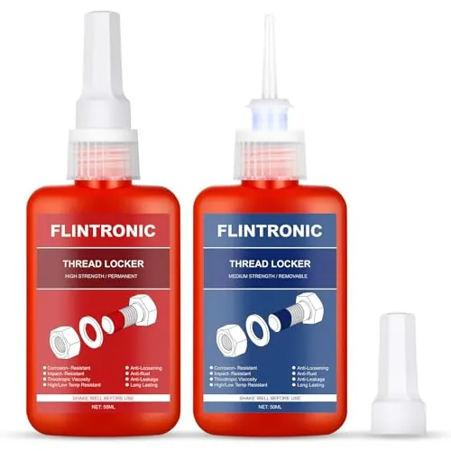 flintronic Fijador de Tornillos, 50 ml Fijador de Tornillos Fuerte y Media | Adhesión de Larga Duración, Prevención de La Oxidación y La Corrosión, Sujetadores Roscados, para Tuercas, Pernos