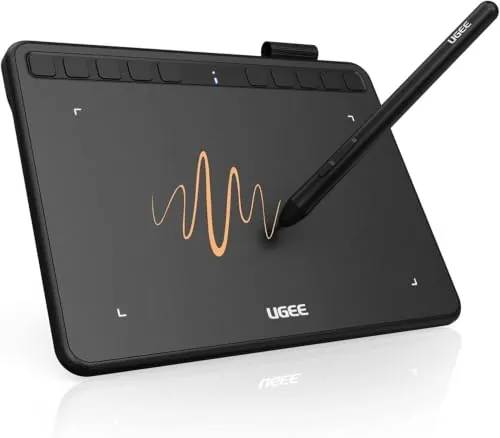 Tableta gráfica ugee S640 con lápiz, 8192 Niveles de presión y 10 Teclas